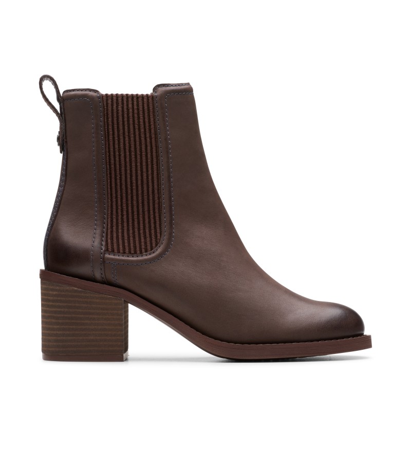 Clarks - Chamberly Top Dark Brown Leather