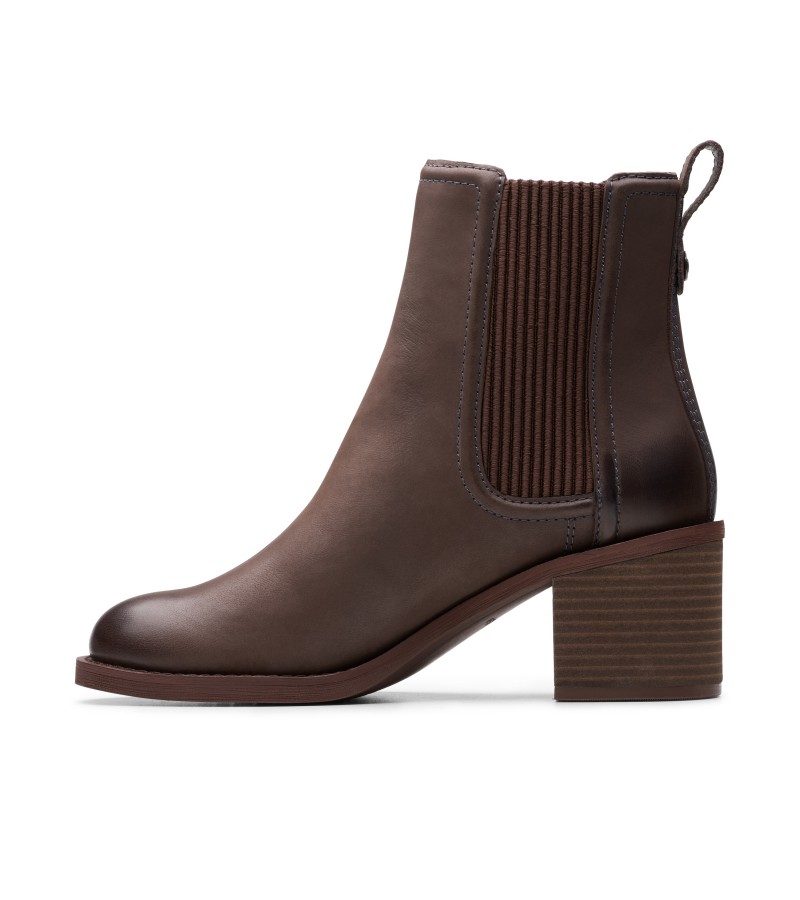 Clarks - Chamberly Top Dark Brown Leather