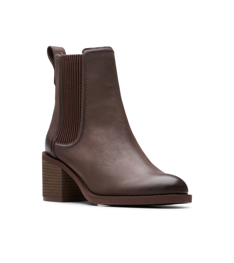 Clarks - Chamberly Top Dark Brown Leather