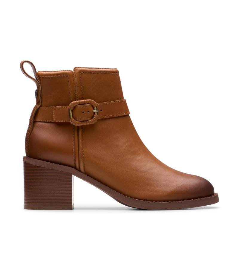 Clarks - Chamberly Trim Mid Tan Leather