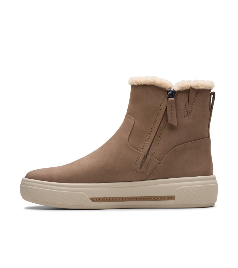 Clarks - Hollyhock Lane Pebble WLined Nubuck