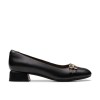 Clarks - Daiss30 Court Black Leather