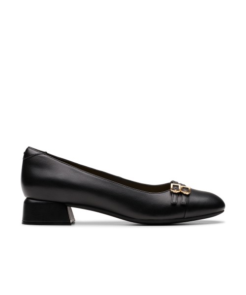Clarks - Daiss30 Court Black Leather Clarks - Daiss30 Court Black Leather