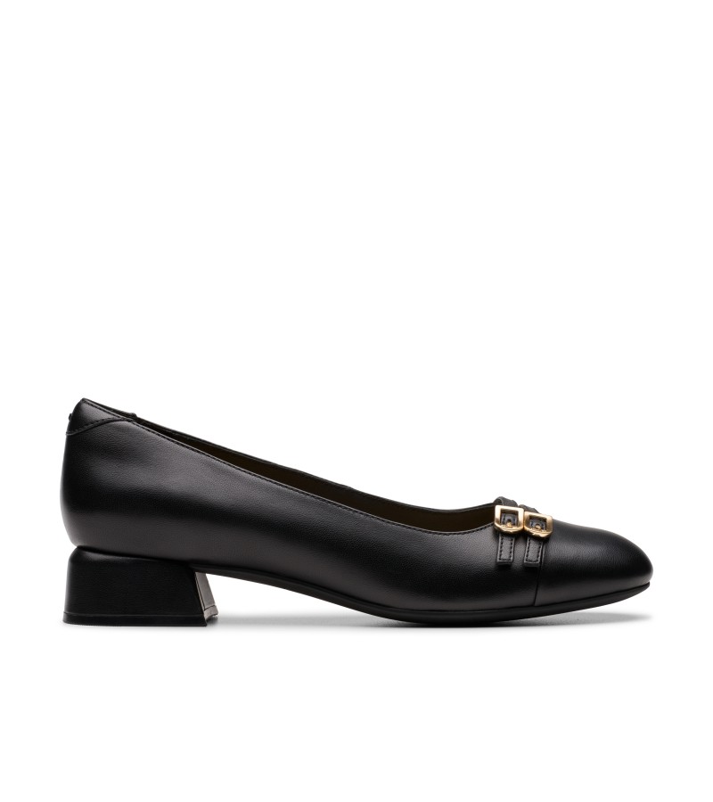 Clarks - Daiss30 Court Black Leather