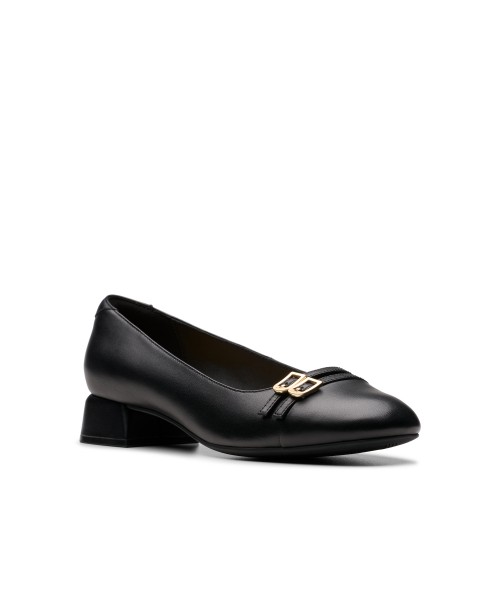 Clarks - Daiss30 Court Black Leather Clarks - Daiss30 Court Black Leather