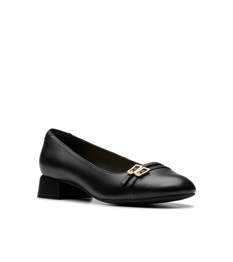 Clarks - Daiss30 Court Black Leather