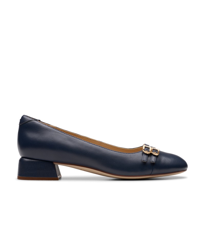 Clarks - Daiss30 Court Navy Leather