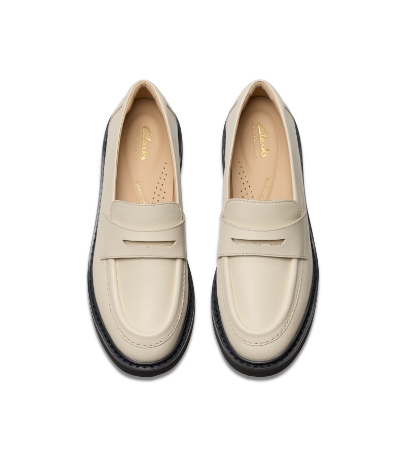 Clarks - Splend Edge Cream Leather