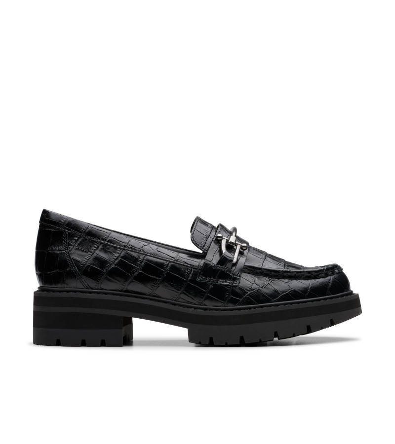 Clarks - Orianna Bit Black Croc Leather