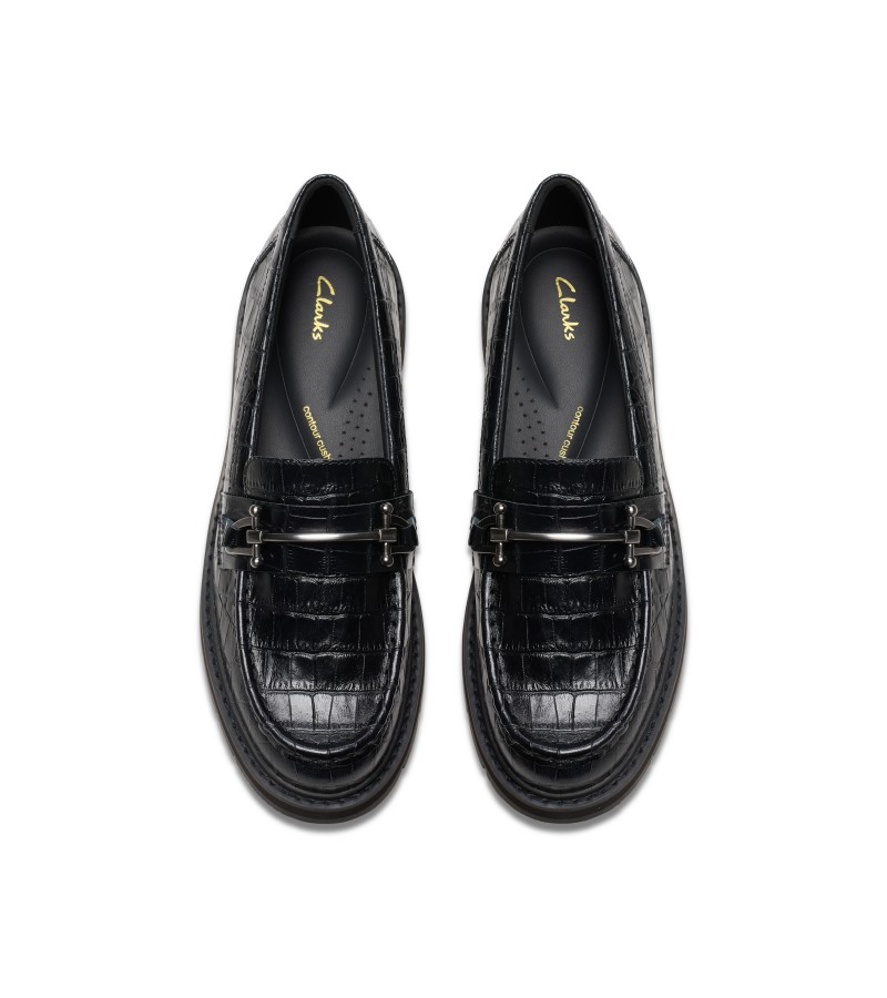 Clarks - Orianna Bit Black Croc Leather