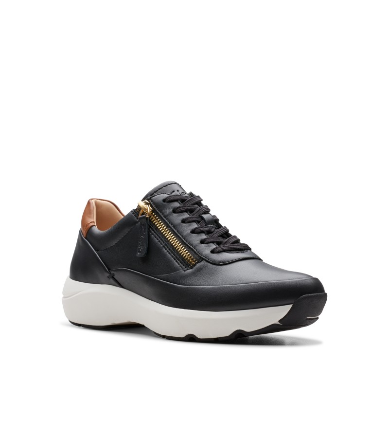 Clarks - Tivoli Zip Black Leather