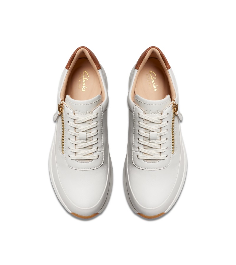 Clarks - Tivoli Zip Off White Leather