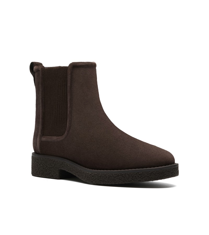 Clarks - Nella Top Dark Brown Suede Clarks - Nella Top Dark Brown Suede