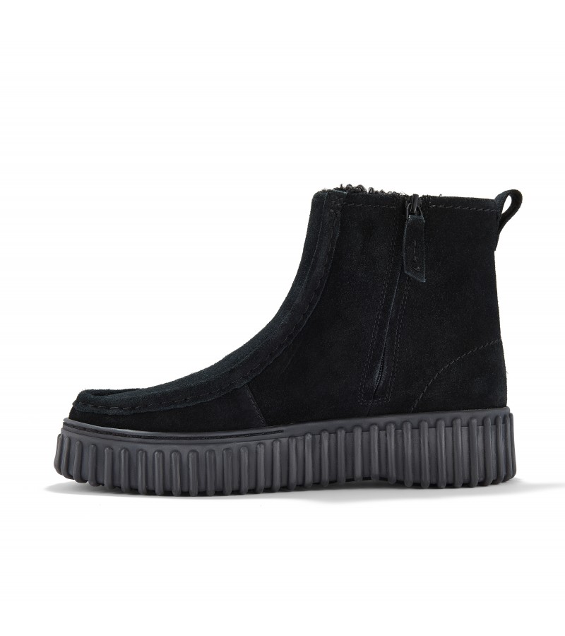 Clarks - Torhill Cozy Black WLined Suede