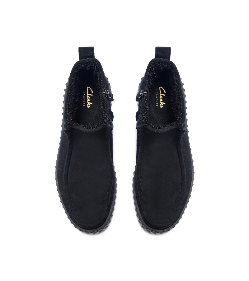 Clarks - Torhill Cozy Black WLined Suede