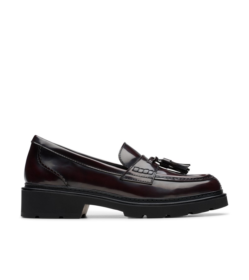 Clarks - Lauryl Tassel Wine Patent