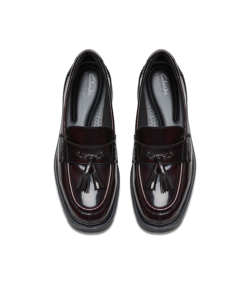Clarks - Lauryl Tassel Wine Patent