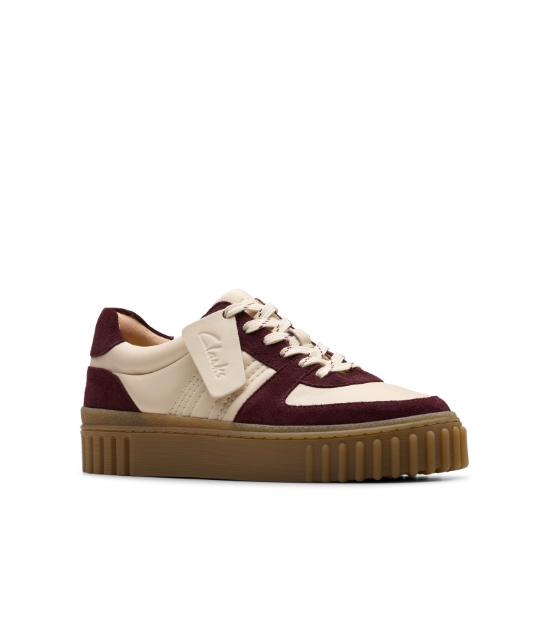 Clarks - Mayhill Lace Burgundy Combi Leather