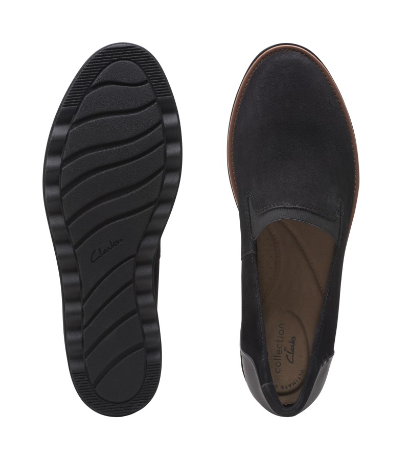 Clarks - Sharon Dolly Black Suede Clarks - Sharon Dolly Black Suede