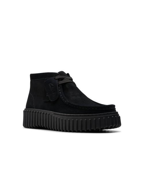 Clarks - Torhill Moss Black Suede