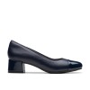 Clarks - Iridessa May Navy Leather Clarks - Iridessa May Navy Leather