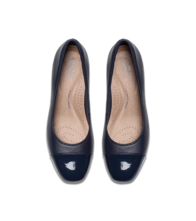 Clarks - Iridessa May Navy Leather Clarks - Iridessa May Navy Leather