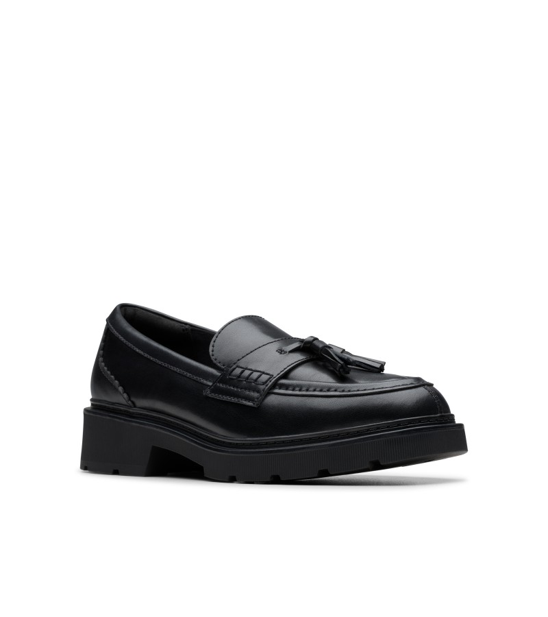 Clarks - Lauryl Tassel Black Leather Clarks - Lauryl Tassel Black Leather