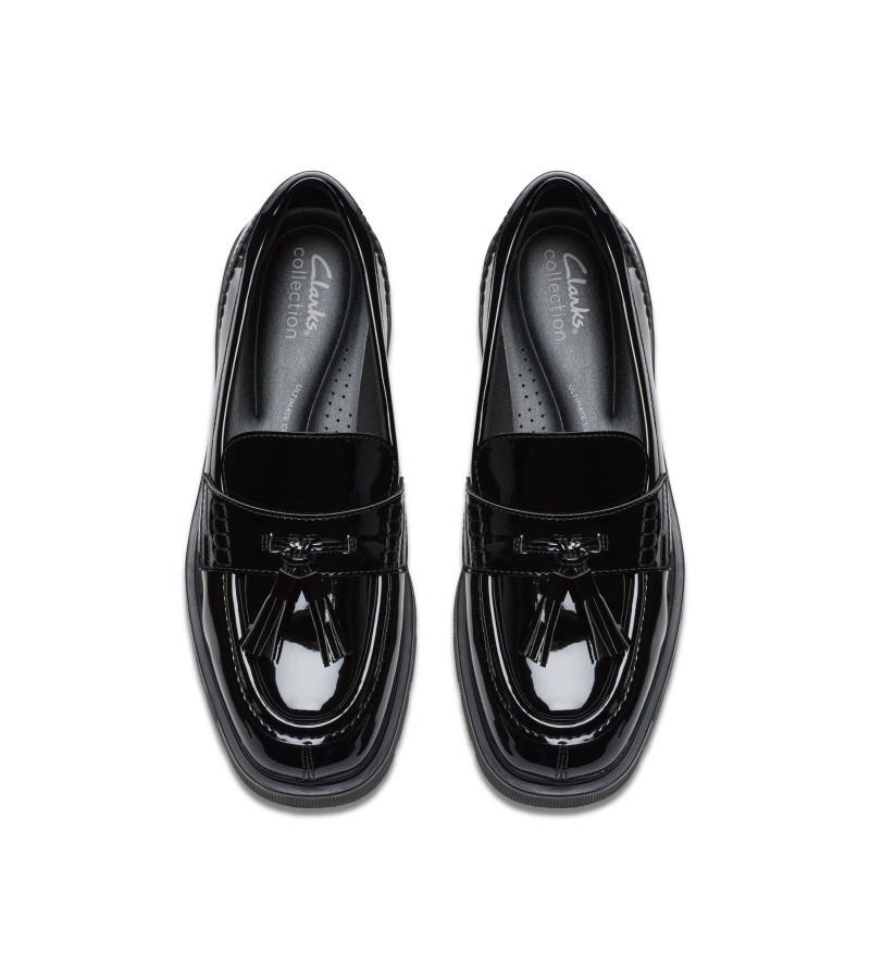 Clarks - Lauryl Tassel Black Patent Clarks - Lauryl Tassel Black Patent