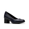 Clarks - Shaya Poppy Navy Leather Clarks - Shaya Poppy Navy Leather