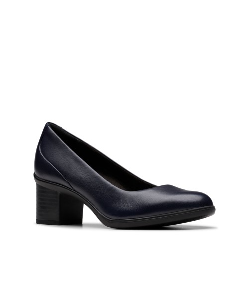Clarks - Shaya Poppy Navy Leather
