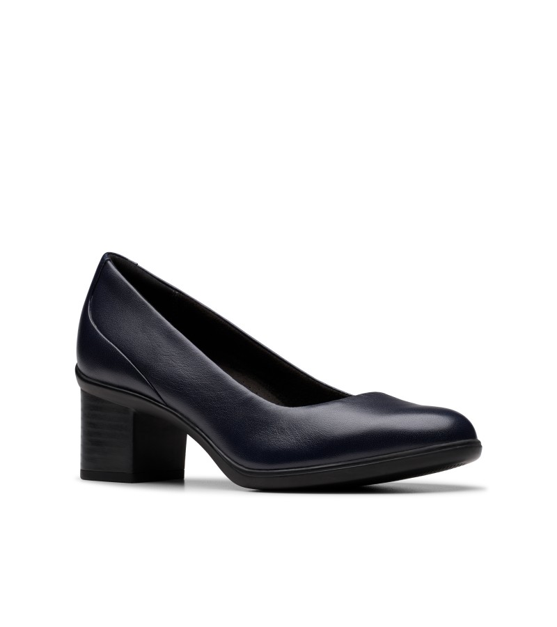 Clarks - Shaya Poppy Navy Leather Clarks - Shaya Poppy Navy Leather