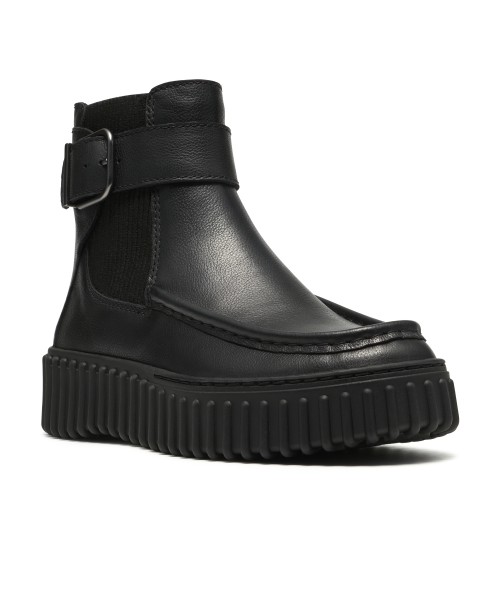 Clarks - Torhill Buckle Black Tumbled Leather