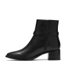 Clarks - Wrenn Buckle Black Leather