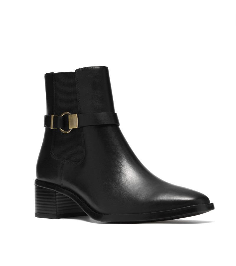 Clarks - Wrenn Buckle Black Leather