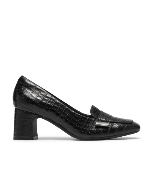 Clarks - Fernie Edge Black Croc Leather