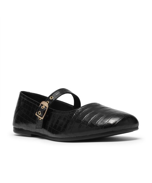 Clarks - Livia Jane Black Croc Leather
