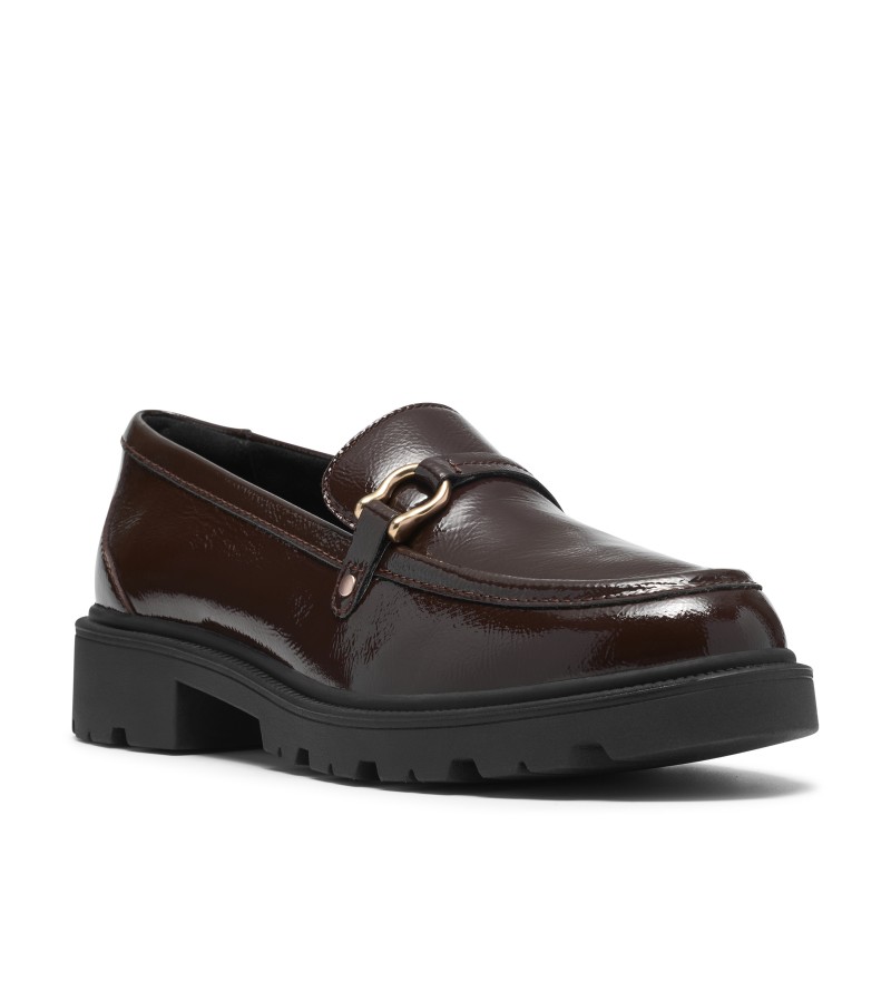 Clarks - Code L Step Dark Brown Patent