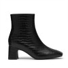 Clarks - Fernie Zip Black Croc Leather Clarks - Fernie Zip Black Croc Leather