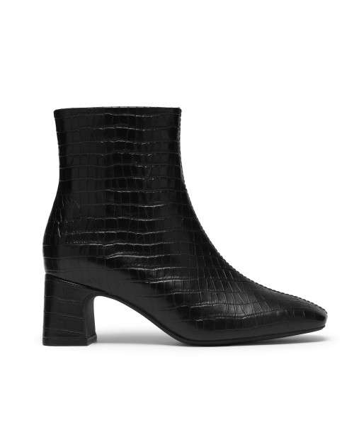 Clarks - Fernie Zip Black Croc Leather Clarks - Fernie Zip Black Croc Leather