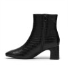 Clarks - Fernie Zip Black Croc Leather Clarks - Fernie Zip Black Croc Leather