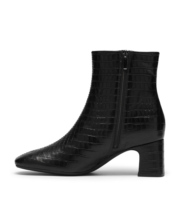Clarks - Fernie Zip Black Croc Leather Clarks - Fernie Zip Black Croc Leather