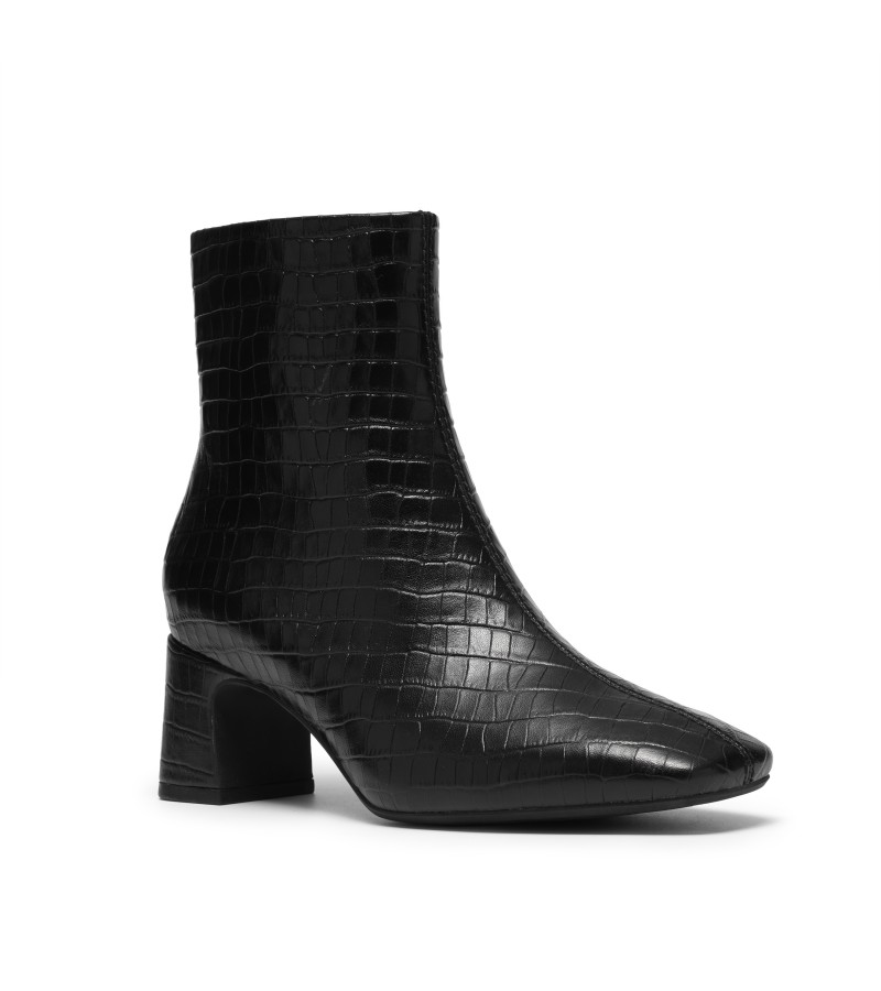 Clarks - Fernie Zip Black Croc Leather Clarks - Fernie Zip Black Croc Leather