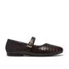 Clarks - Livia Jane Dark Brown Croc Leather