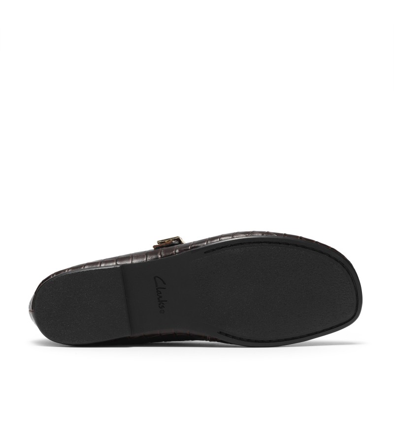 Clarks - Livia Jane Dark Brown Croc Leather