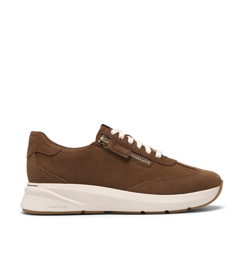Clarks - Code R Run Dark Tan Suede
