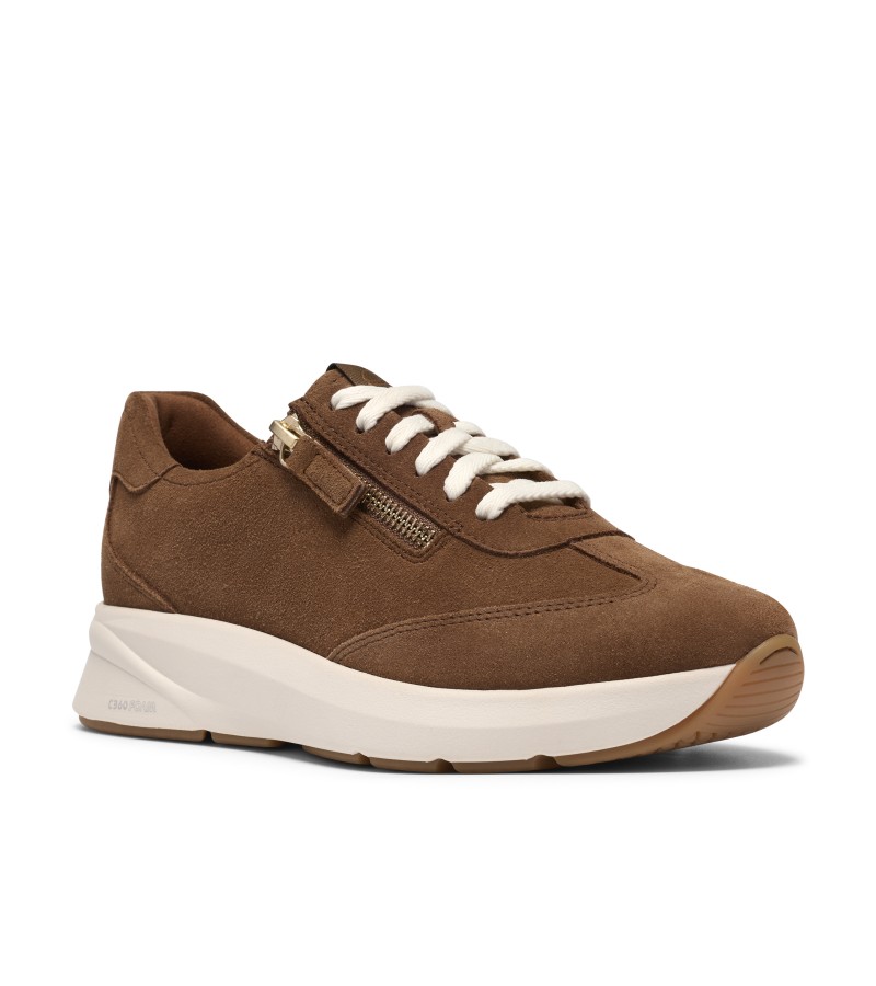 Clarks - Code R Run Dark Tan Suede