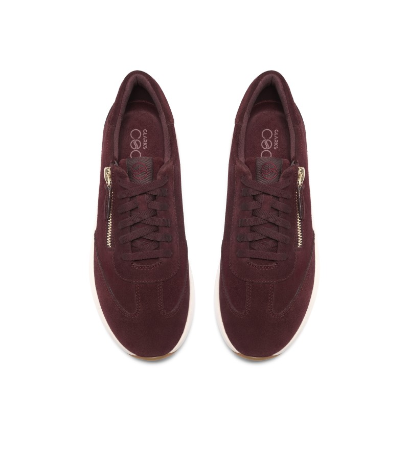 Clarks - Code R Run Burgundy Suede Clarks - Code R Run Burgundy Suede