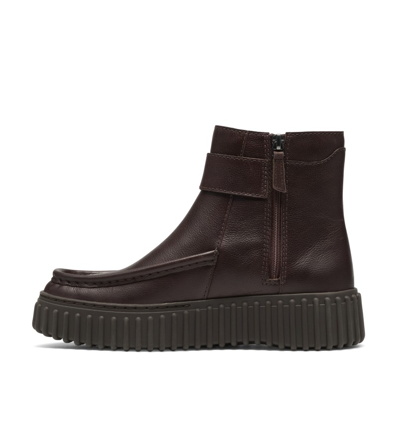 Clarks - Torhill Buckle Dark Brown Leather