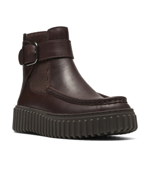 Clarks - Torhill Buckle Dark Brown Leather