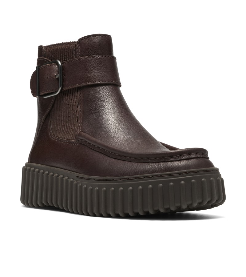 Clarks - Torhill Buckle Dark Brown Leather